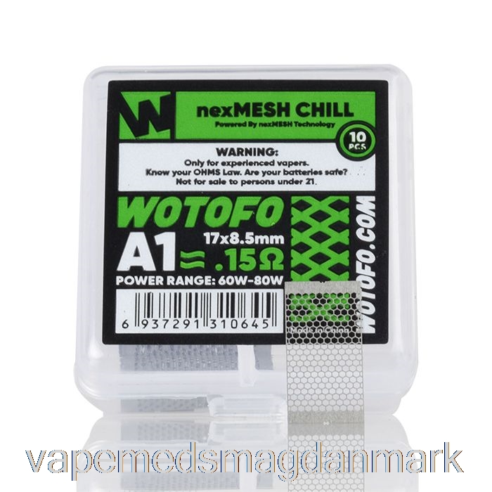 Vape Med Smag Wotofo Nexmesh Mesh Erstatningspoler 0,15ohm Nexmesh Chill A1